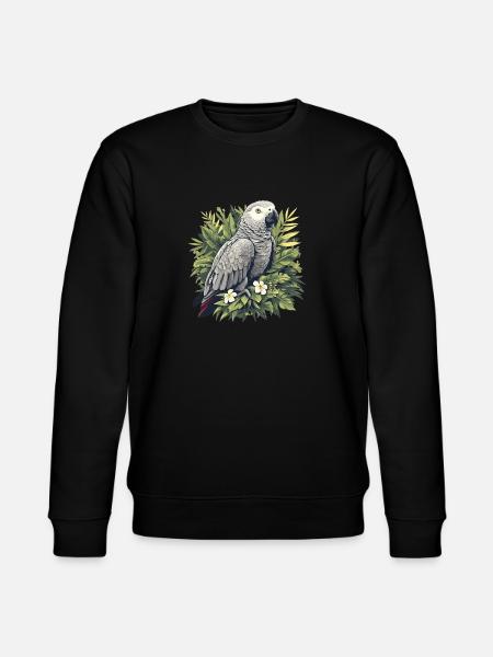 African grey parrots - Stanley/Stella CHANGER Unisex Organic Sweatshirt - black