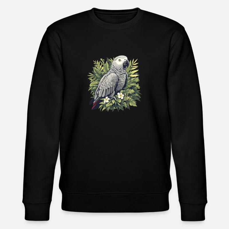 Perroquets gris d’Afrique - Sweat bio CHANGER Stanley/Stella Unisexe - noir