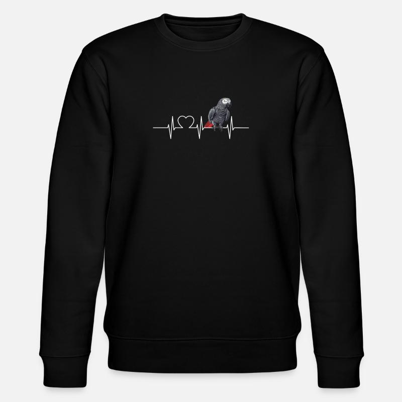 Perroquets gris d’Afrique - Sweat bio CHANGER Stanley/Stella Unisexe - noir