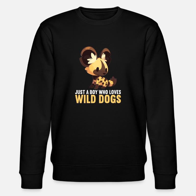 Wildhunde Wildhund - Stanley/Stella Unisex Bio-Sweatshirt CHANGER - Schwarz