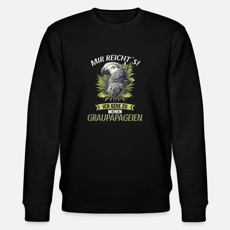 Perroquets gris d’Afrique - Sweat bio CHANGER Stanley/Stella Unisexe - noir