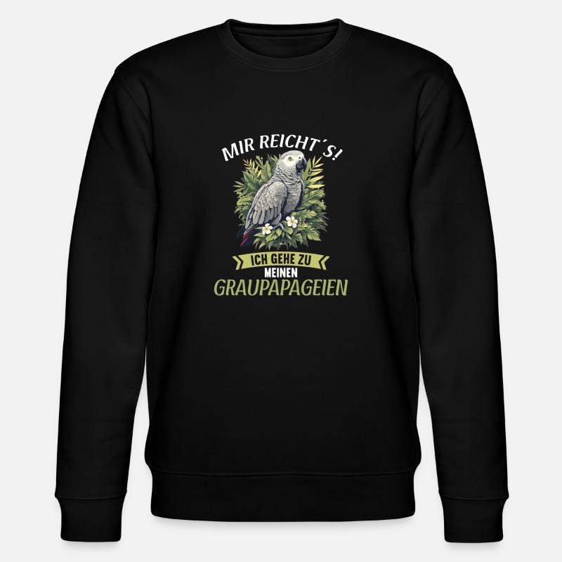 Graupapageien Graupapagei - Stanley/Stella Unisex Bio-Sweatshirt CHANGER  - Schwarz