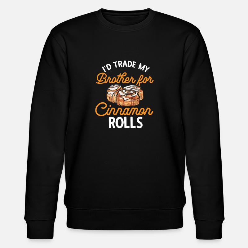 Cinnamon roll - Stanley/Stella CHANGER Unisex Organic Sweatshirt - black