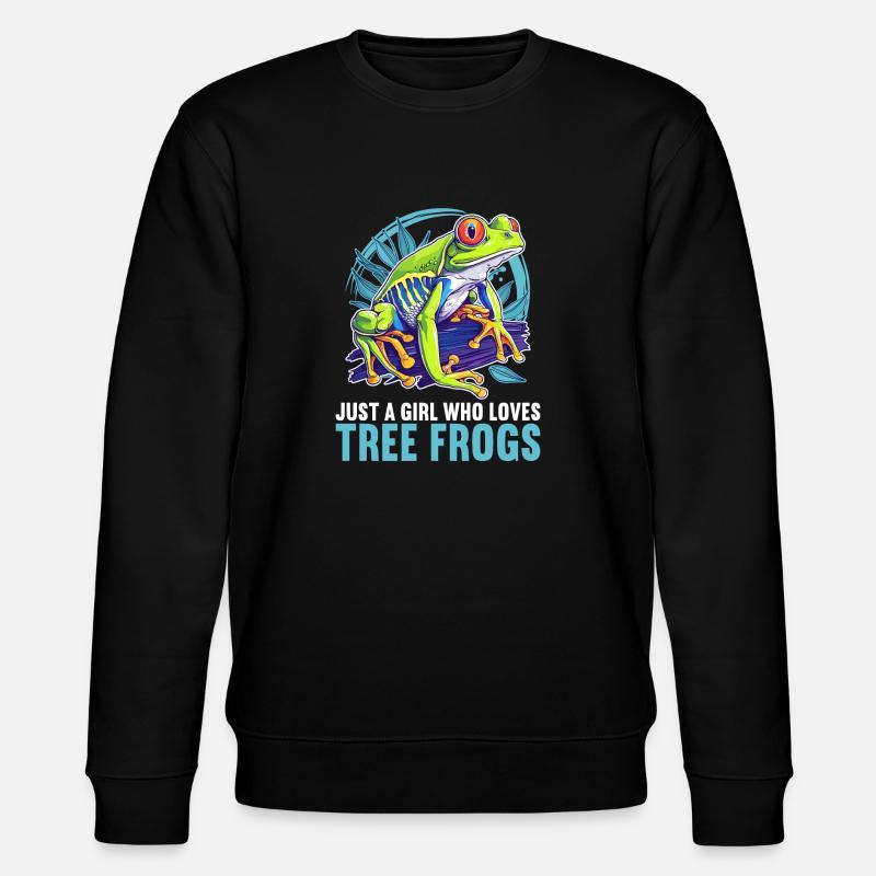 Tree Frog Baumfrösche Baumfrosch - Stanley/Stella CHANGER Unisex Organic Sweatshirt - black