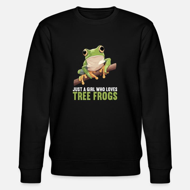 Tree Frog Baumfrösche Baumfrosch - Stanley/Stella Unisex Bio-Sweatshirt CHANGER  - Schwarz