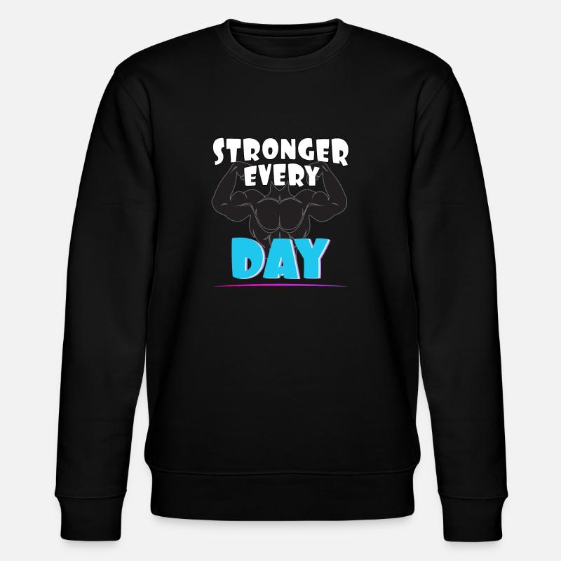 Stronger every day - Stanley/Stella Unisex Bio-Sweatshirt CHANGER  - Schwarz