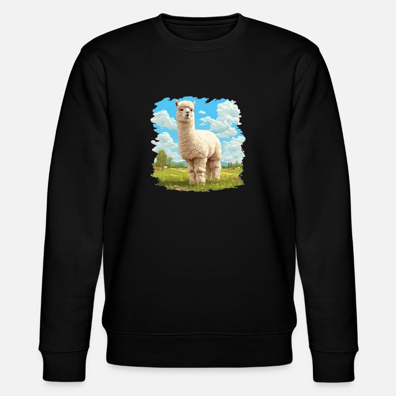 Alpaca Alpakas Alpaka - Stanley/Stella Unisex Bio-Sweatshirt CHANGER  - Schwarz
