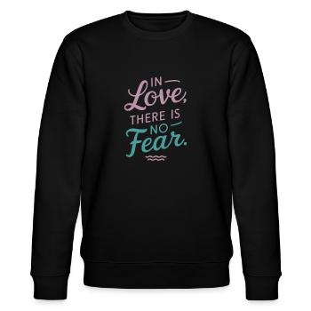 Sensibilisierung Für Häusliche Gewalt - Stanley/Stella Unisex Bio-Sweatshirt CHANGER  - Schwarz - Vorne - Nik (191cm) & Marisol (170cm)