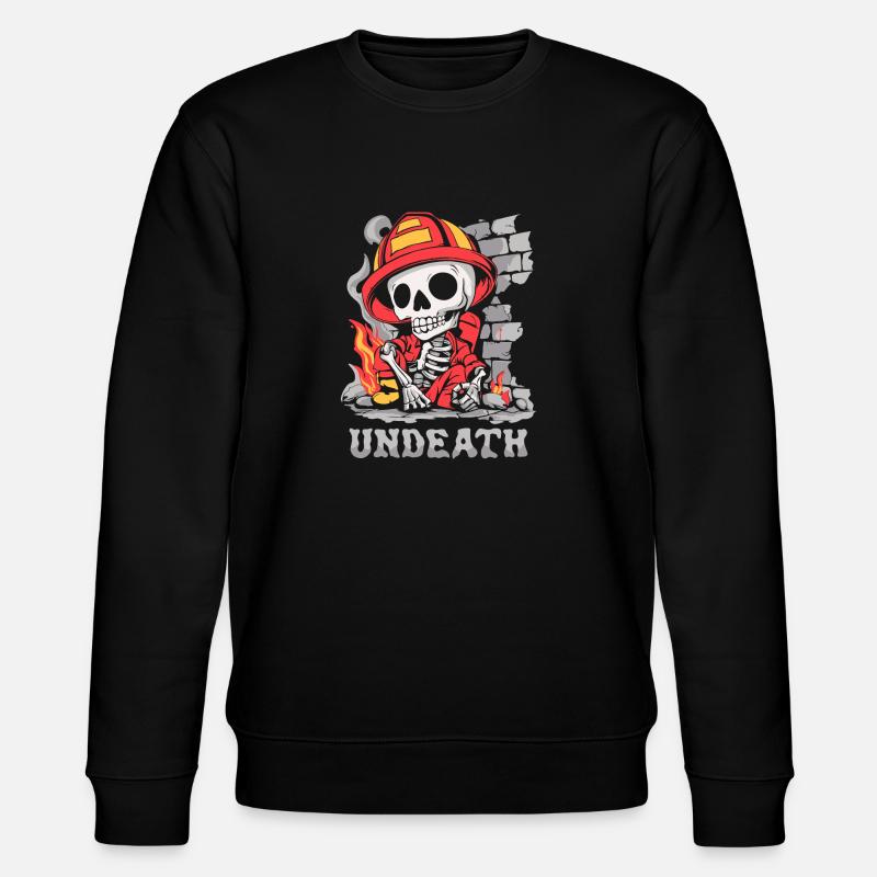 Feuerwehrmann Undeath - Stanley/Stella Unisex Bio-Sweatshirt CHANGER  - Schwarz