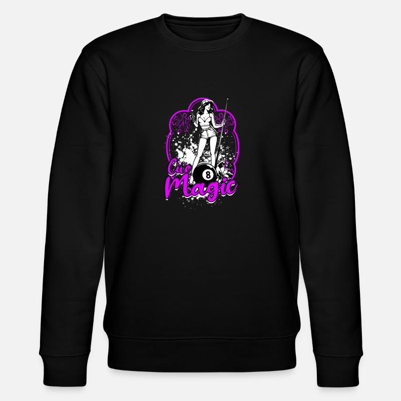 8-Ball Billard Cue Magic - Stanley/Stella Unisex Bio-Sweatshirt CHANGER  - Schwarz