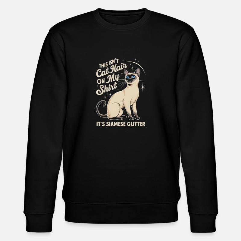 Katze Siamesen Geschenk - Stanley/Stella Unisex Bio-Sweatshirt CHANGER  - Schwarz