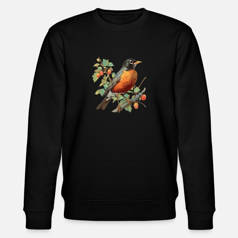 Robin Rotkehlchen - Stanley/Stella CHANGER Unisex Organic Sweatshirt - black