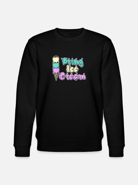 Ice Cream Cup Icecream - Stanley/Stella CHANGER Unisex Organic Sweatshirt - black