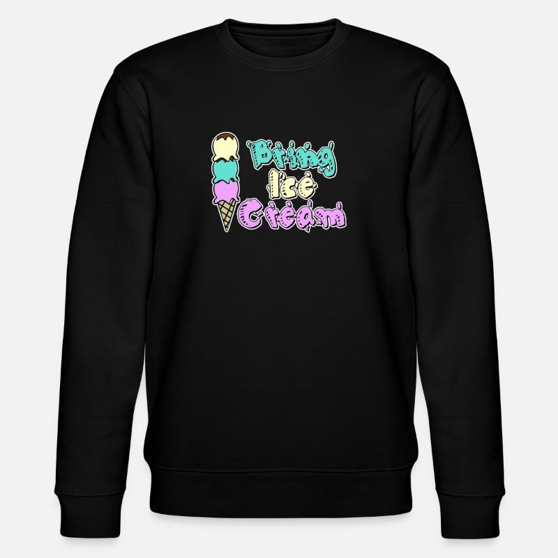 Ice Cream Cup Icecream - Stanley/Stella Unisex Bio-Sweatshirt CHANGER  - Schwarz