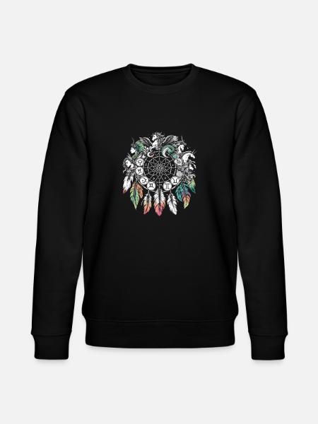 Dream Catcher Bohemian Spiritual Dreamcatcher - Stanley/Stella CHANGER Unisex Organic Sweatshirt - black