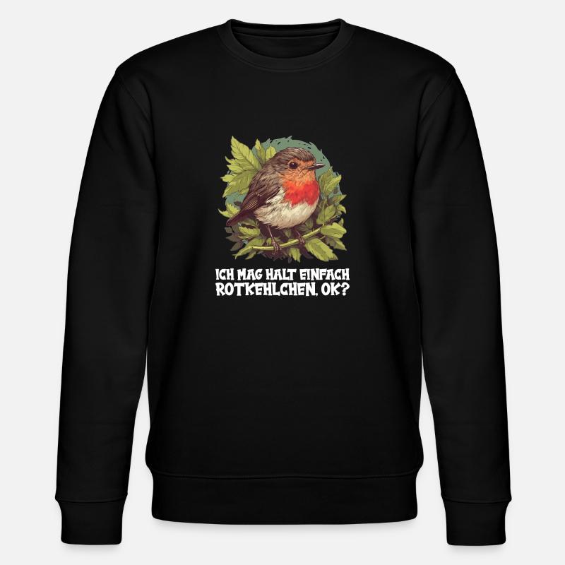 Robin Rotkehlchen - Stanley/Stella CHANGER Unisex Organic Sweatshirt - black