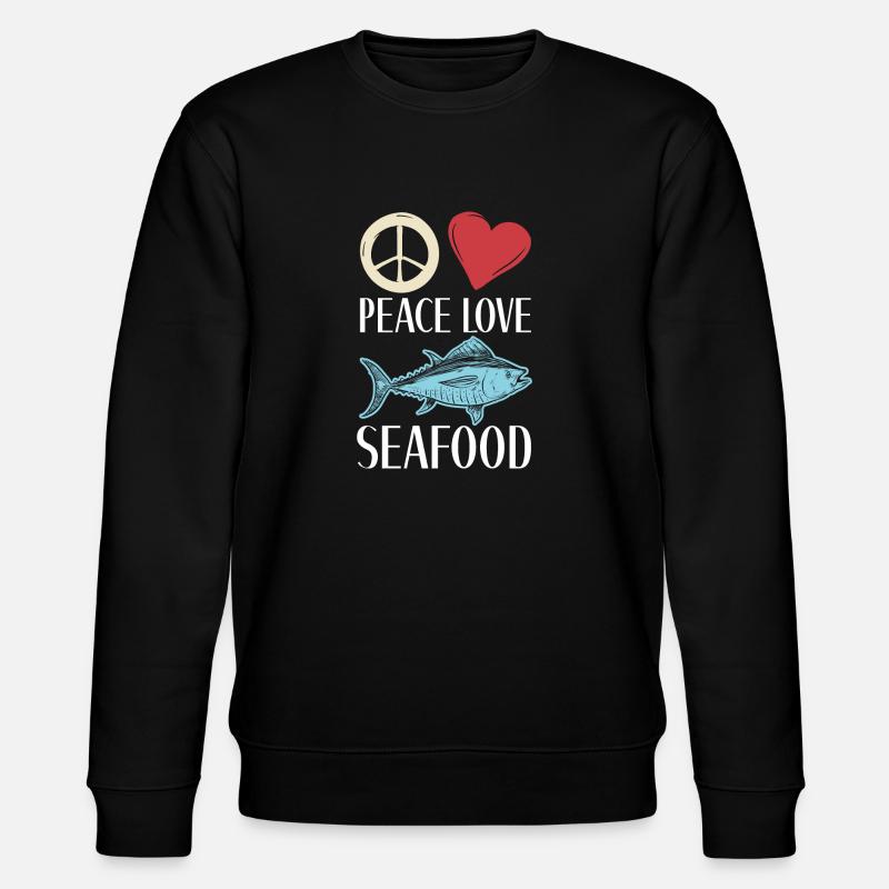 Seafood Lover Gift - Stanley/Stella CHANGER Unisex Organic Sweatshirt - black