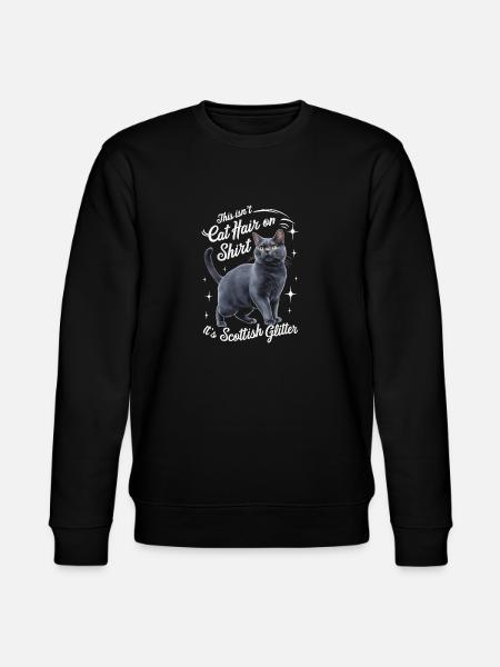 Katze Scottish Fold Geschenk - Stanley/Stella Unisex Bio-Sweatshirt CHANGER  - Schwarz
