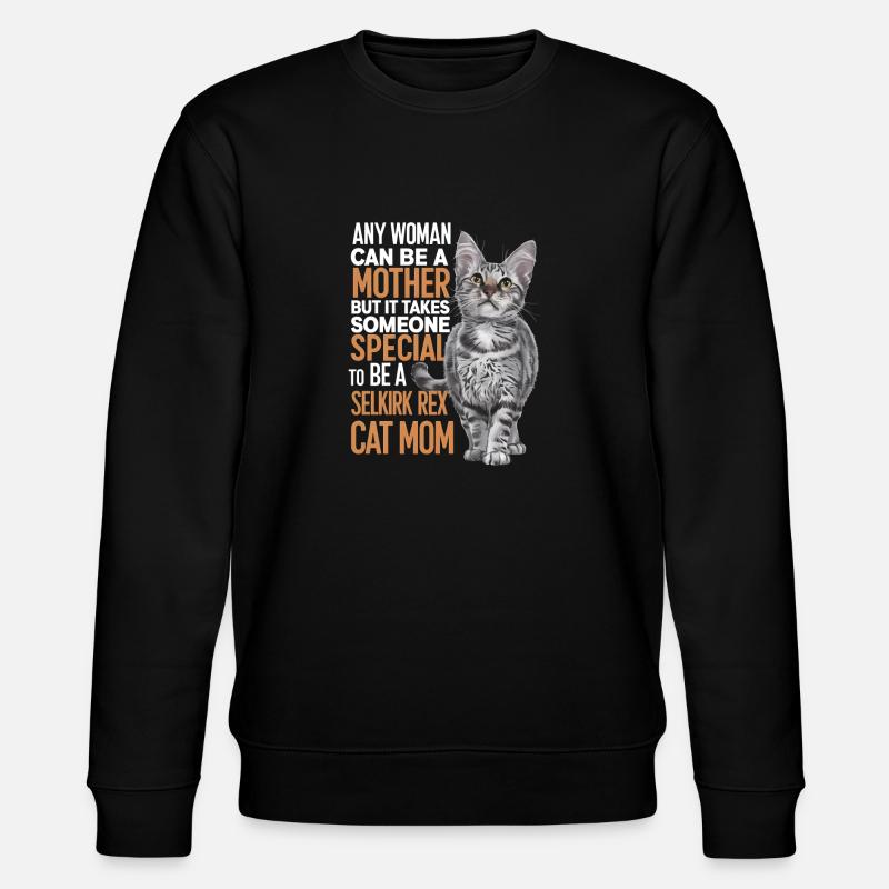 Katze Selkirk Rex Geschenk - Stanley/Stella Unisex Bio-Sweatshirt CHANGER - Schwarz