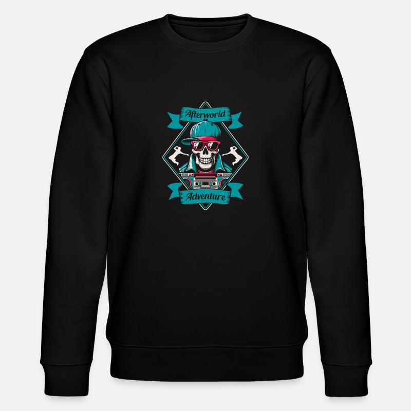 Breakdance Breakdancer Breakdancing Schädel - Stanley/Stella Unisex Bio-Sweatshirt CHANGER  - Schwarz
