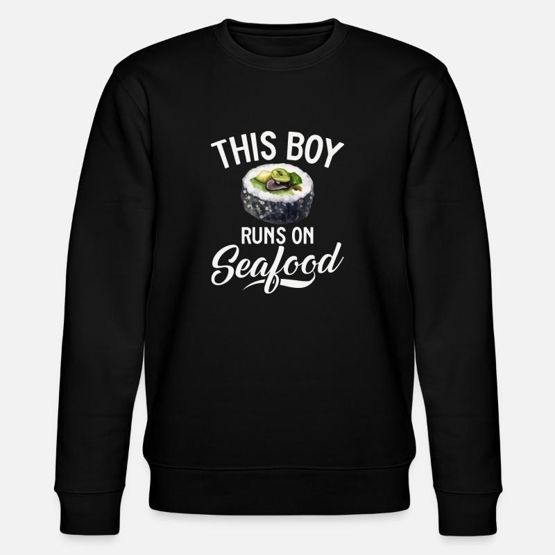Seafood Lover Gift - Stanley/Stella Unisex Bio-Sweatshirt CHANGER  - Schwarz