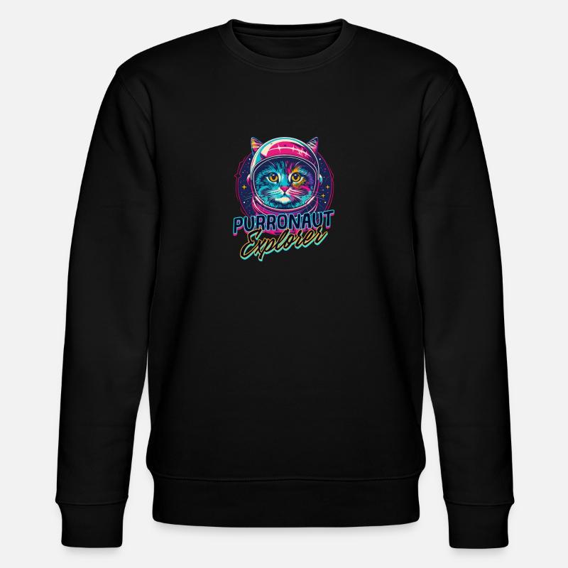 Chat Astronaute Purronaute Explorer - Sweat bio CHANGER Stanley/Stella Unisexe - noir