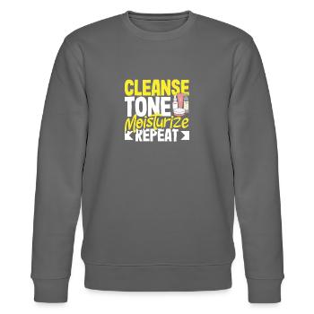 Hautpflege Kosmetikerin Kosmetik - Stanley/Stella Unisex Bio-Sweatshirt CHANGER  - Burgunderrot - Vorne - Nik (191cm) & Marisol (170cm)