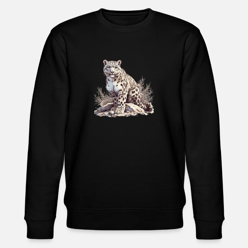 Léopard des neiges Schneeleoparden Schneeleopard - Sweat bio CHANGER Stanley/Stella Unisexe - noir