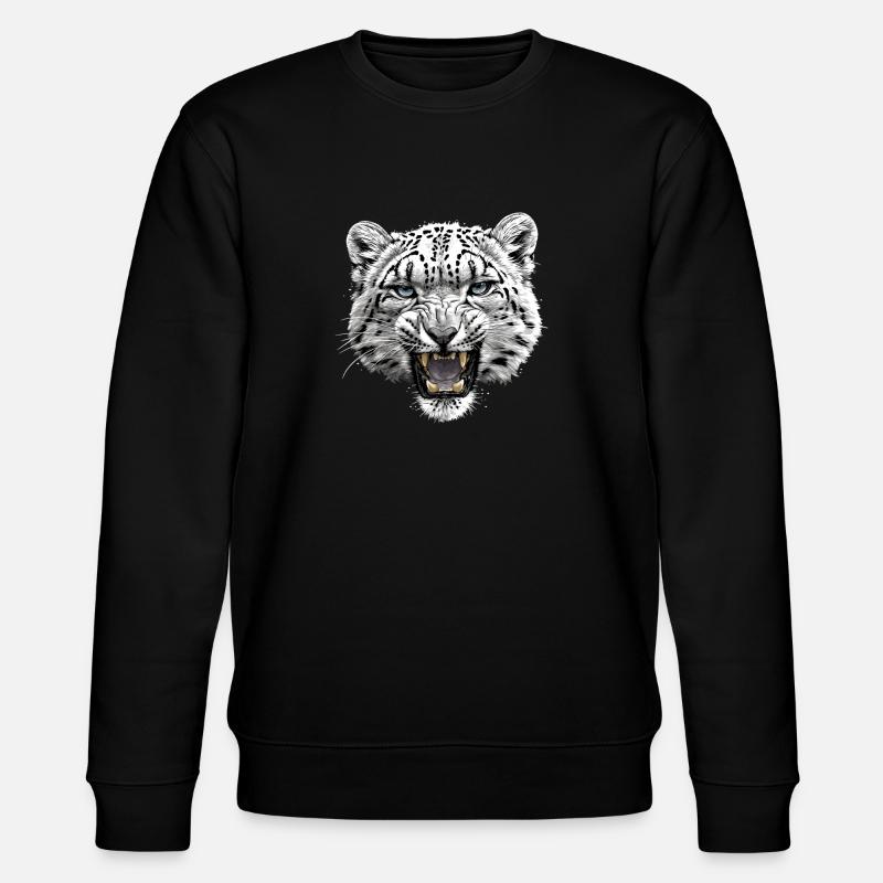 Snow Leopard Schneeleoparden Schneeleopard - Stanley/Stella CHANGER Unisex Organic Sweatshirt - black