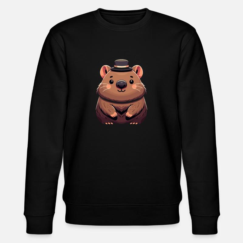 Feeling Wombat-Tastic Today - Funny Wombat - Stanley/Stella CHANGER Unisex Organic Sweatshirt - black