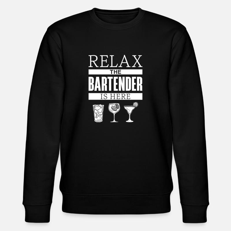 Bartender Mixologist Relax The - Stanley/Stella Unisex Bio-Sweatshirt CHANGER  - Schwarz