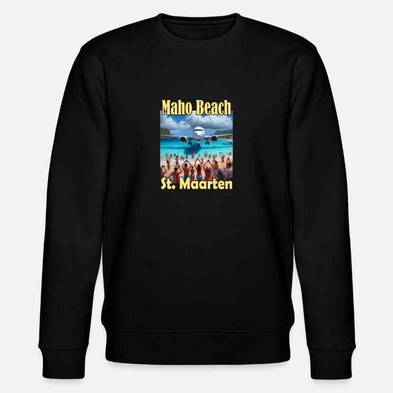 Maho Beach Saint-Martin - Sweat bio CHANGER Stanley/Stella Unisexe - noir