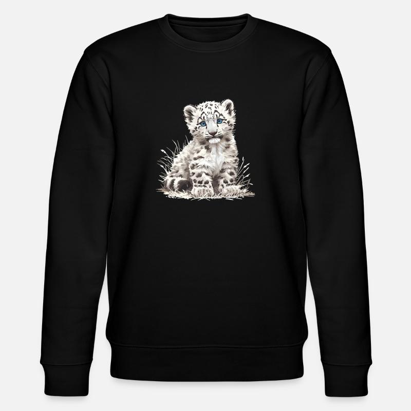 Snow Leopard Schneeleoparden Schneeleopard - Stanley/Stella Unisex Bio-Sweatshirt CHANGER  - Schwarz