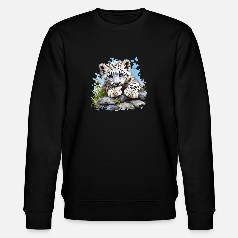 Snow Leopard Schneeleoparden Schneeleopard - Stanley/Stella CHANGER Unisex Organic Sweatshirt - black