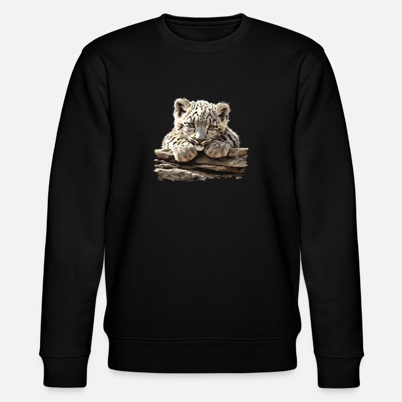 Snow Leopard Schneeleoparden Schneeleopard - Stanley/Stella CHANGER Unisex Organic Sweatshirt - black