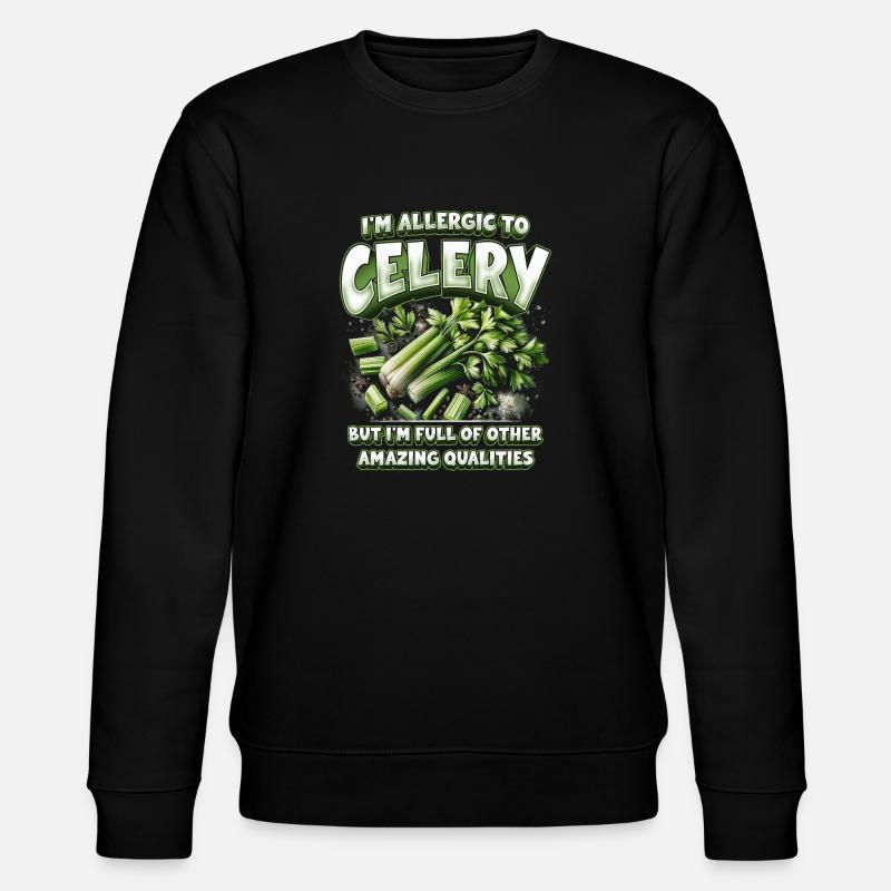 Celery allergy - Stanley/Stella CHANGER Unisex Organic Sweatshirt - black