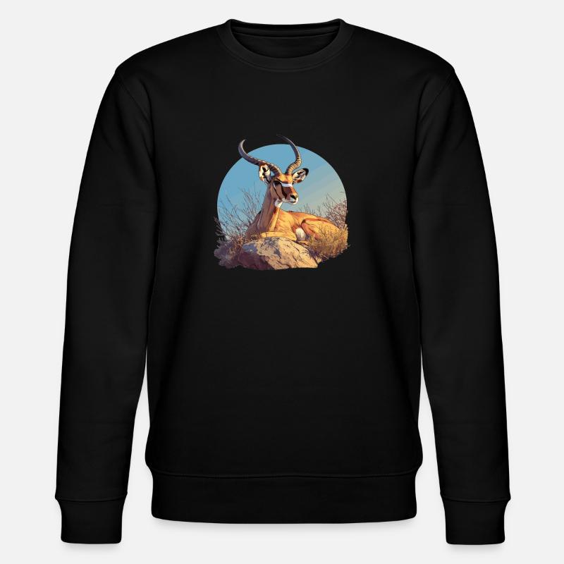 Antelope Antilopen Antilope - Stanley/Stella CHANGER Unisex Organic Sweatshirt - black