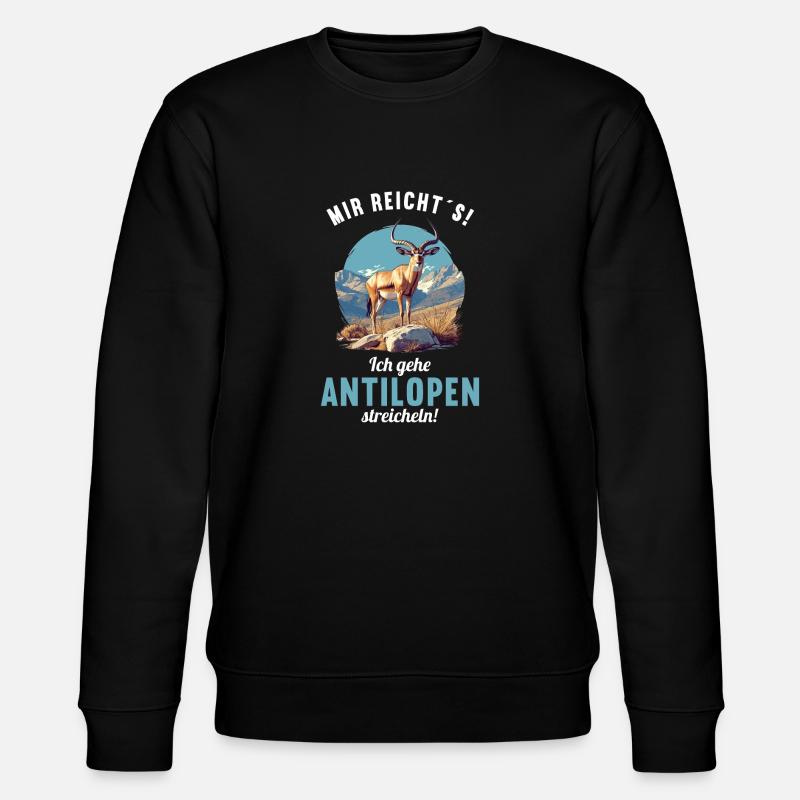 Antilope antilope antilope ouverte - Sweat bio CHANGER Stanley/Stella Unisexe - noir