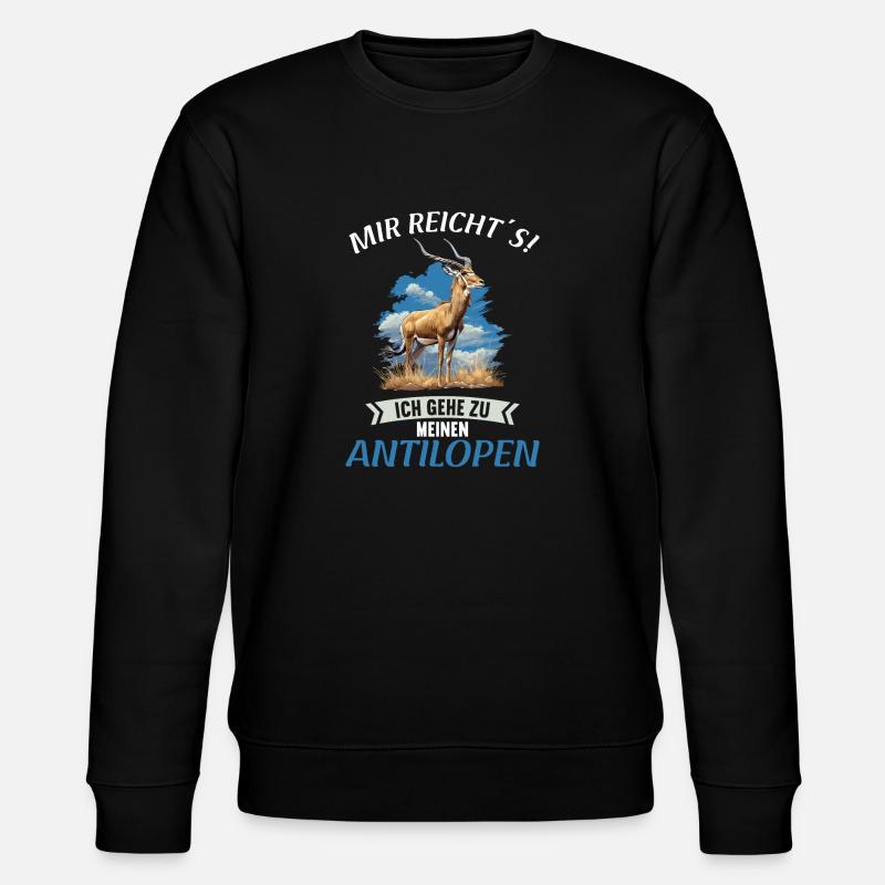 Antelope Antilopen Antilope - Stanley/Stella Unisex Bio-Sweatshirt CHANGER  - Schwarz