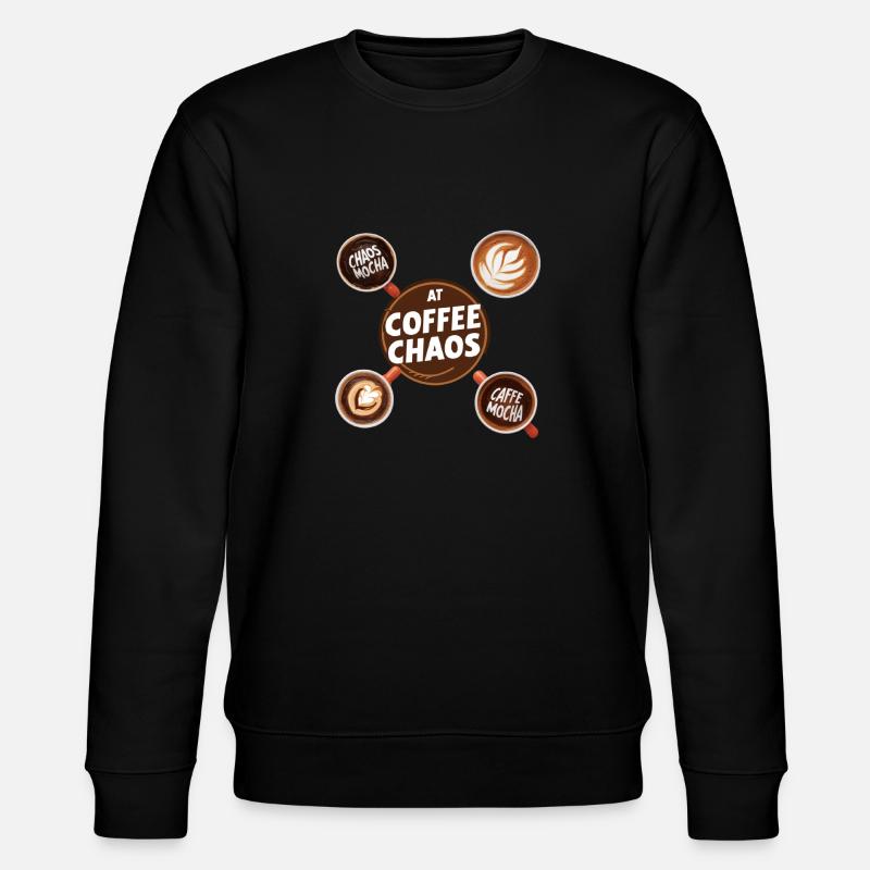 KAFFEE-CHAOS - Stanley/Stella Unisex Bio-Sweatshirt CHANGER  - Schwarz