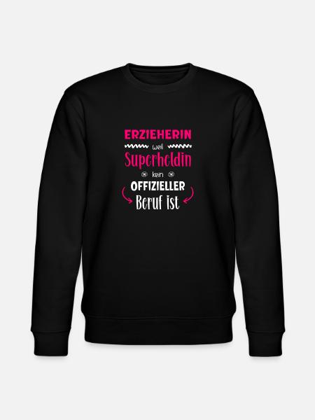 Erzieherin Superheldin - Stanley/Stella Unisex Bio-Sweatshirt CHANGER  - Schwarz