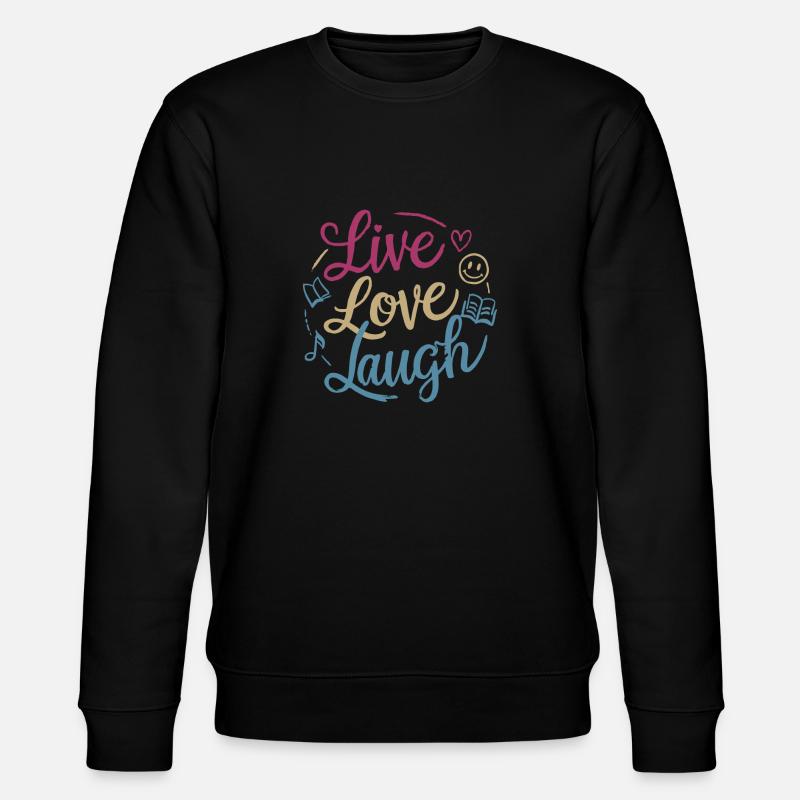LEBE LIEBE LACHEN - Stanley/Stella Unisex Bio-Sweatshirt CHANGER  - Schwarz