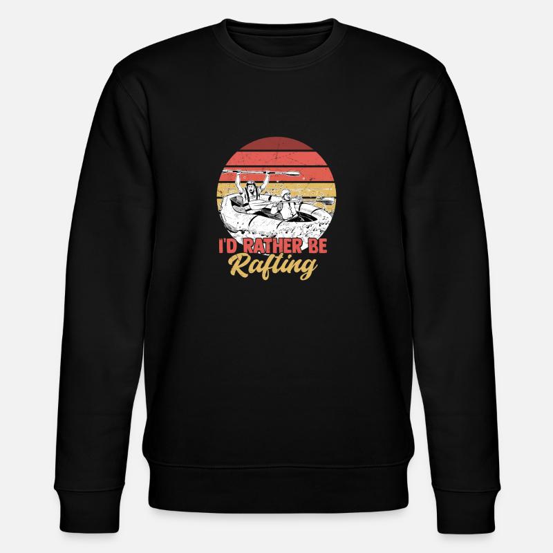 I'd Rather Be Rafting Paddling - Stanley/Stella Unisex Bio-Sweatshirt CHANGER - Schwarz
