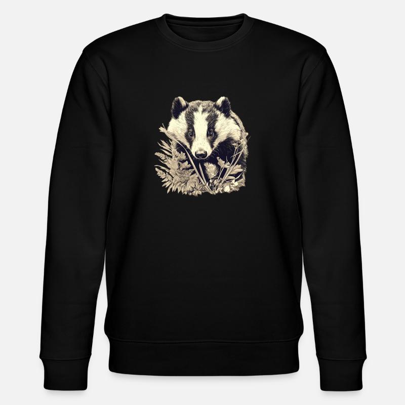 Badger Dachse Dachs - Stanley/Stella Unisex Bio-Sweatshirt CHANGER  - Schwarz