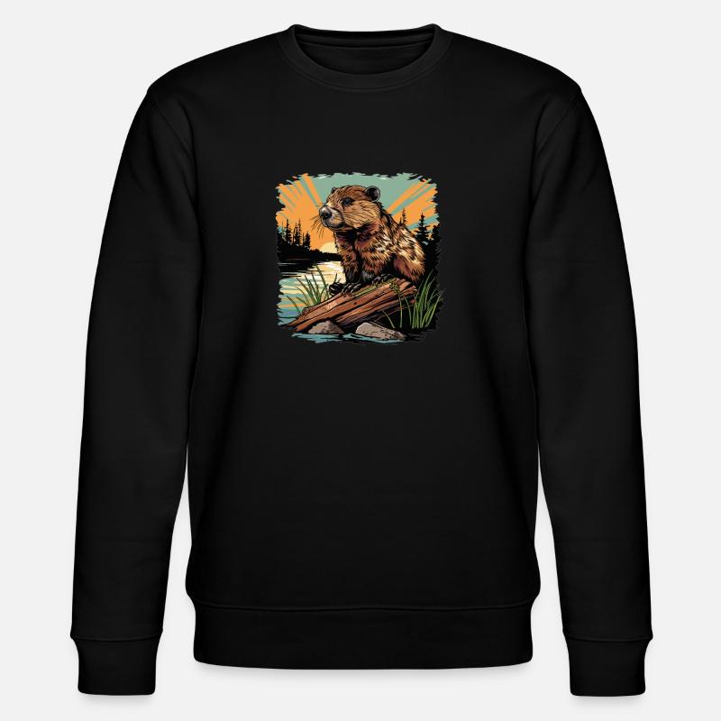 Beaver Biber - Sweat bio CHANGER Stanley/Stella Unisexe - noir