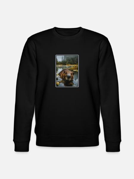 Beaver Biber - Stanley/Stella Unisex Bio-Sweatshirt CHANGER - Schwarz