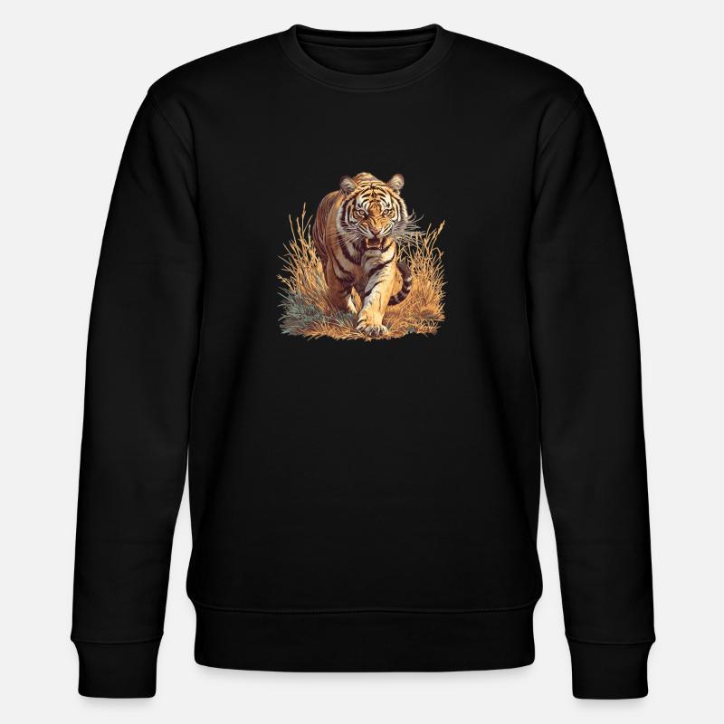 Tiger - Stanley/Stella Unisex Bio-Sweatshirt CHANGER  - Schwarz
