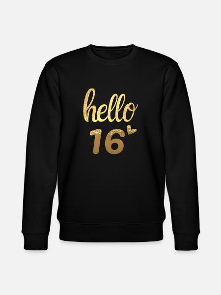 Hello 16 doré - Sweat bio CHANGER Stanley/Stella Unisexe - noir
