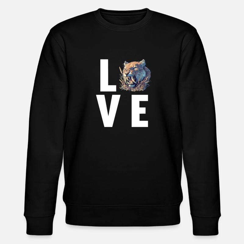 Saber-Toothed Tiger Sabertooth Tiger - Stanley/Stella CHANGER Unisex Organic Sweatshirt - black