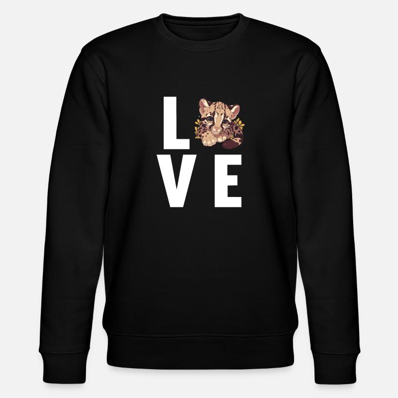 Clouded Leopard Nebelparder - Stanley/Stella CHANGER Unisex Organic Sweatshirt - black